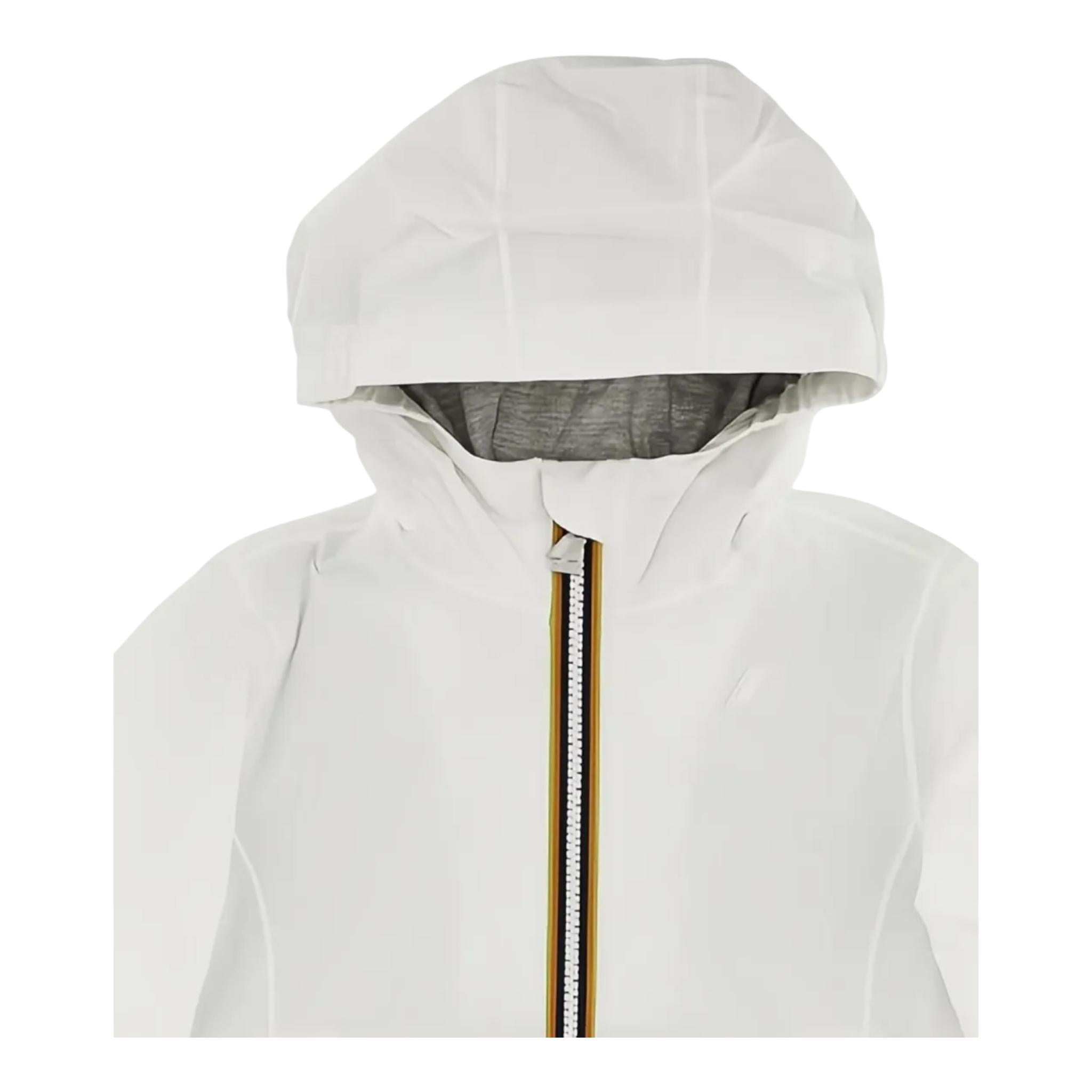 K-Way Giubbino Tinta Unita con Zip E Cappuccio per Bambina K2148NW BIANCO K-WAY 