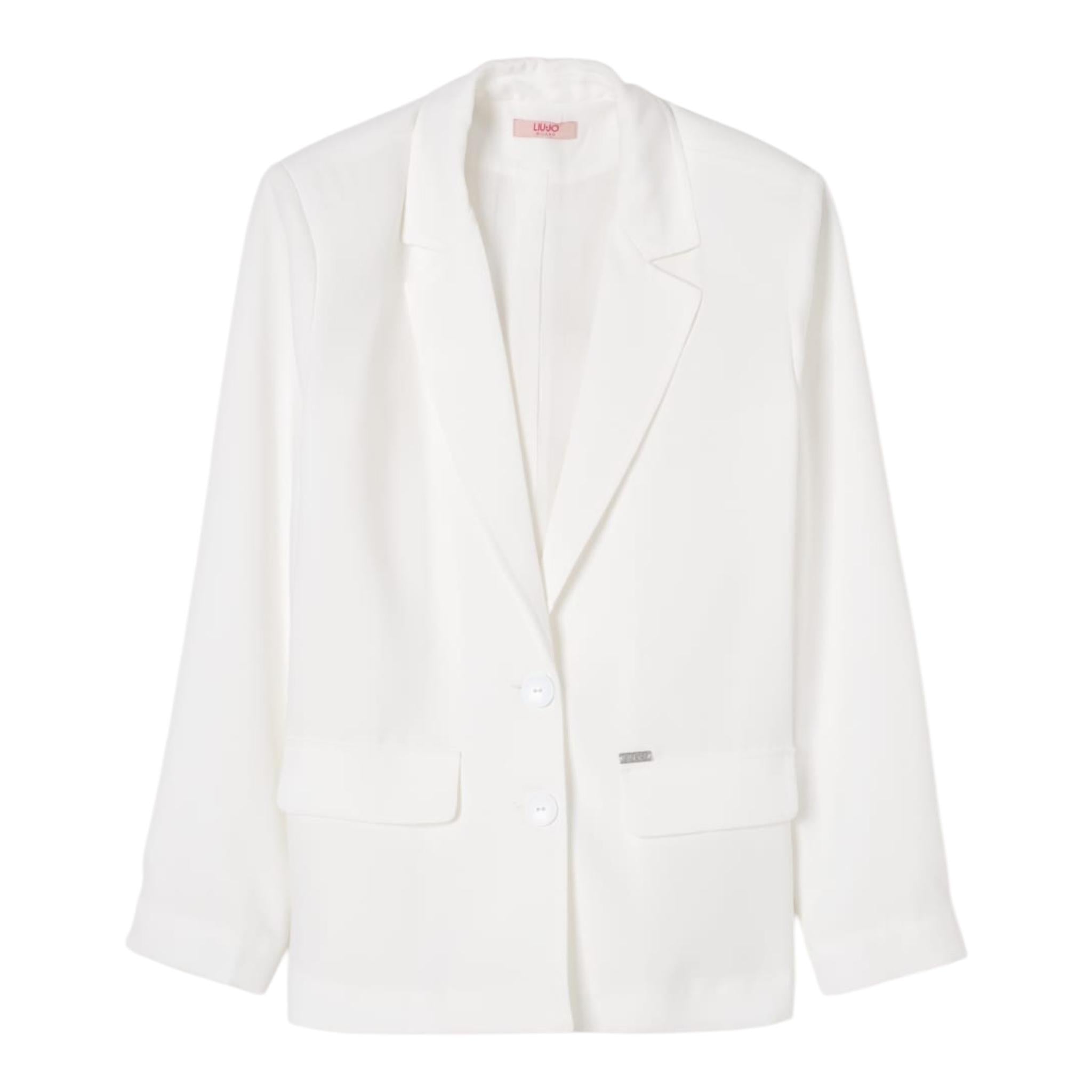 Liu Jo Giacca Tinta Unita con Bottoni per Bambina GA5029XX BIANCO LIU JO 