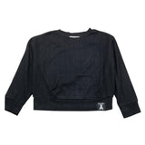 PATRIZIA PEPE maglia girocollo tinta unita con logo Nero per Bambina 7M0852X NERO PATRIZIA PEPE 