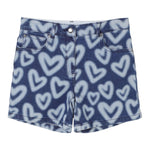 Stella Mccartney Short In Denim Tinta Unita con Stampa per Bambina TW6D69 BLU STELLA McCARTNEY 