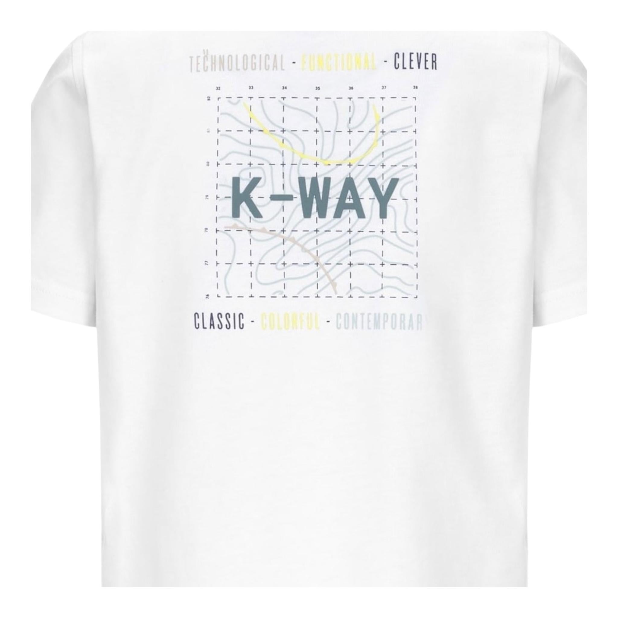K-Way T-Shirt Girocollo Tinta Unita per Bambino K5136ZWXX BIANCO K-WAY 