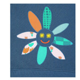 STELLA McCARTNEY felpa chiusa girocollo tinta unita con stampe in contrasto Blu per Bambina TT4B80J BLU STELLA McCARTNEY 