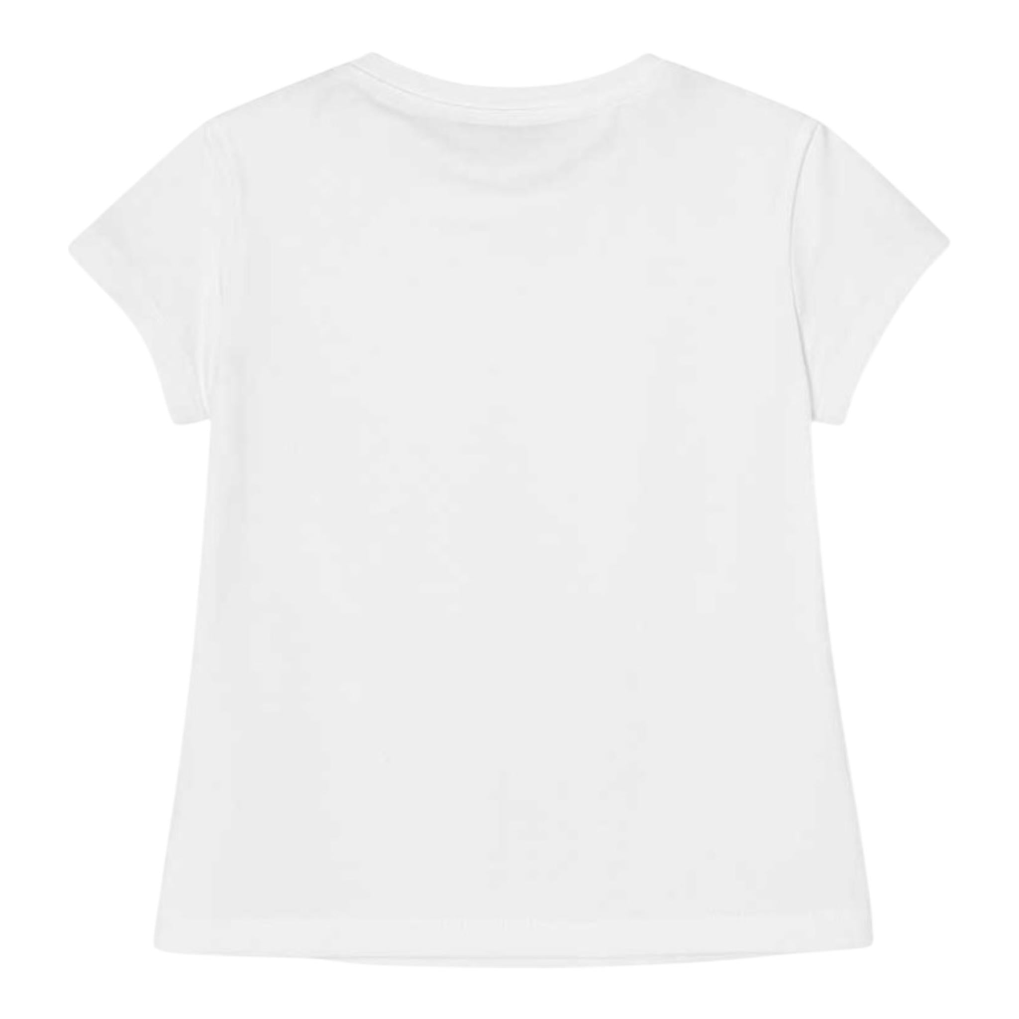 Fun & Fun T-Shirt Girocollo Tinta Unita con Orso per Bambina FBTS01423 BIANCO/AZZURRO FUN & FUN 