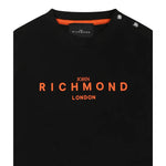 John Richmond T-Shirt Girocollo Tinta Unita con Stampa per Neonato RIP25014TSXXX NERO JOHN RICHMOND 