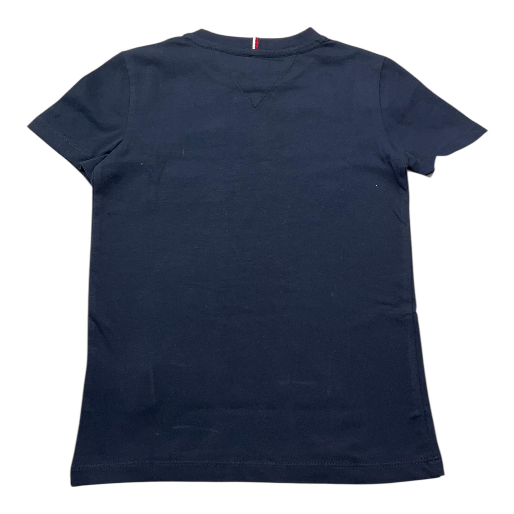 Tommy Hilfiger T-Shirt Girocollo Tinta Unita con Taschino per Bambino KB0KB09094 BLU TOMMY HILFIGER 