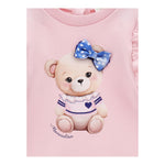 Monnalisa Abito Bicolore con Maniche In Contrasto per Neonata 39D905 ROSA MONNALISA 