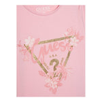 Guess T-Shirt Girocollo Tinta Unita con Stampa per Neonata A5GI03K6YW4 ROSA GUESS 