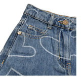 Manila Grace Short In Denim Tinta Unita con Girovita Regolabile per Bambina 375PMBS25 AZZURRO MANILA GRACE 