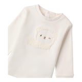 MINI BANDA shirt girocollo tinta unita con stampa in contrasto Panna per Neonato S614 PANNA MINI BANDA 