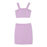 Twinset Completo 2 Pezzi Top-Gonna Tinta Unita per Bambina 251GJ3QX4 LILLA TWINSET 