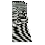 Please Completo 2 Pezzi Canotta-Short Fantasia A Righe per Bambina KB06071G71 BIANCO/NERO PLEASE 