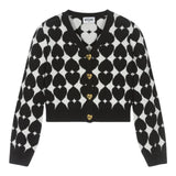 MOSCHINO cardigan stampa fantasia Bianco/nero per Bambina HDW026 BIANCO/NERO MOSCHINO 