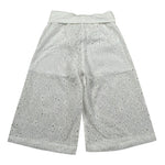 M+E' Pantalone Palazzo Tinta Unita In Pizzo Sangallo per Bambina UE1801 BIANCO M+E' 