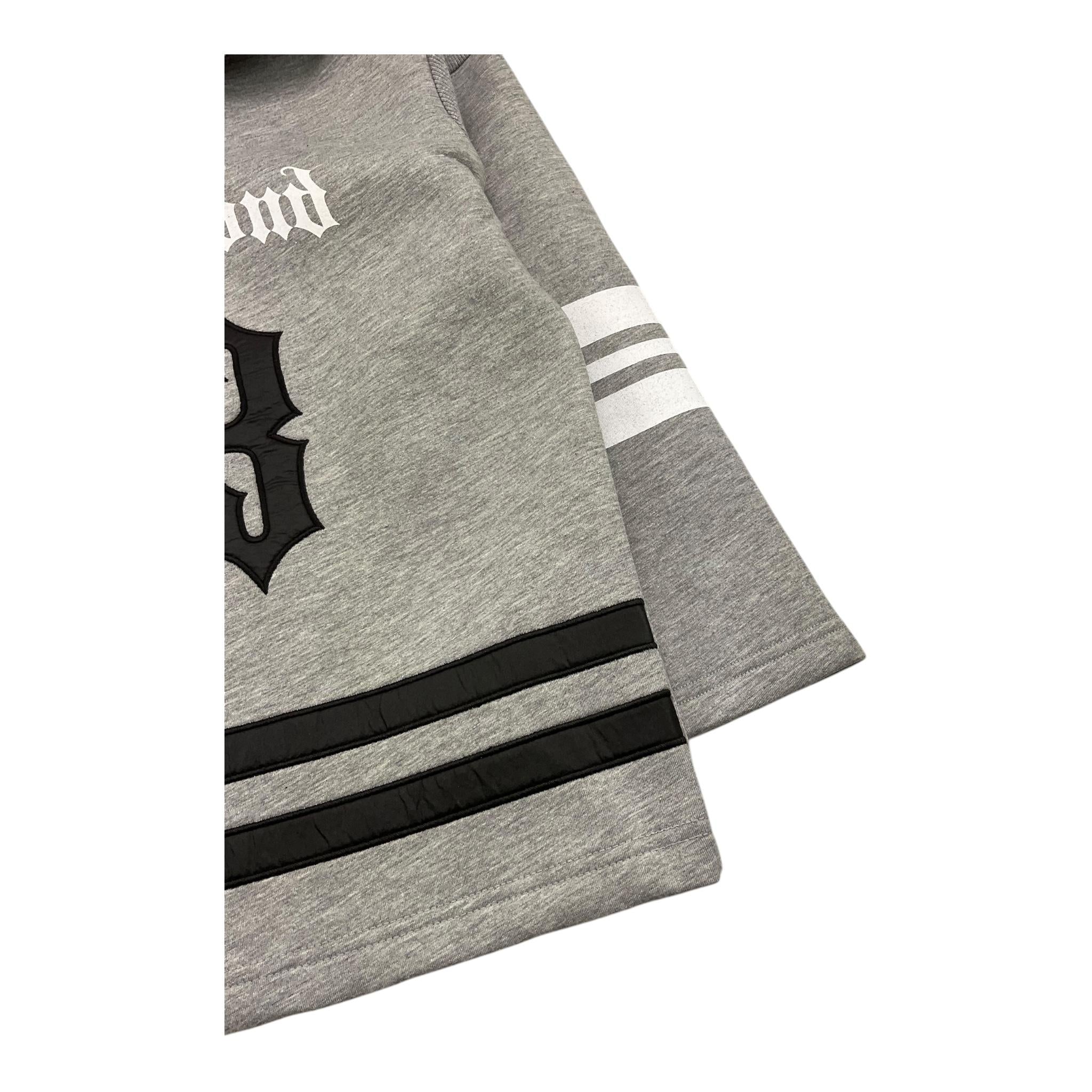 JOHN RICHMOND felpa chiusa con cappuccio tinta unita con stampa in contrasto Grigio per Bambino RBA25066FE GRIGIO JOHN RICHMOND 