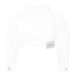 Monnalisa Giubbino In Denim Tinta Unita per Neonata 79E101 BIANCO MONNALISA 