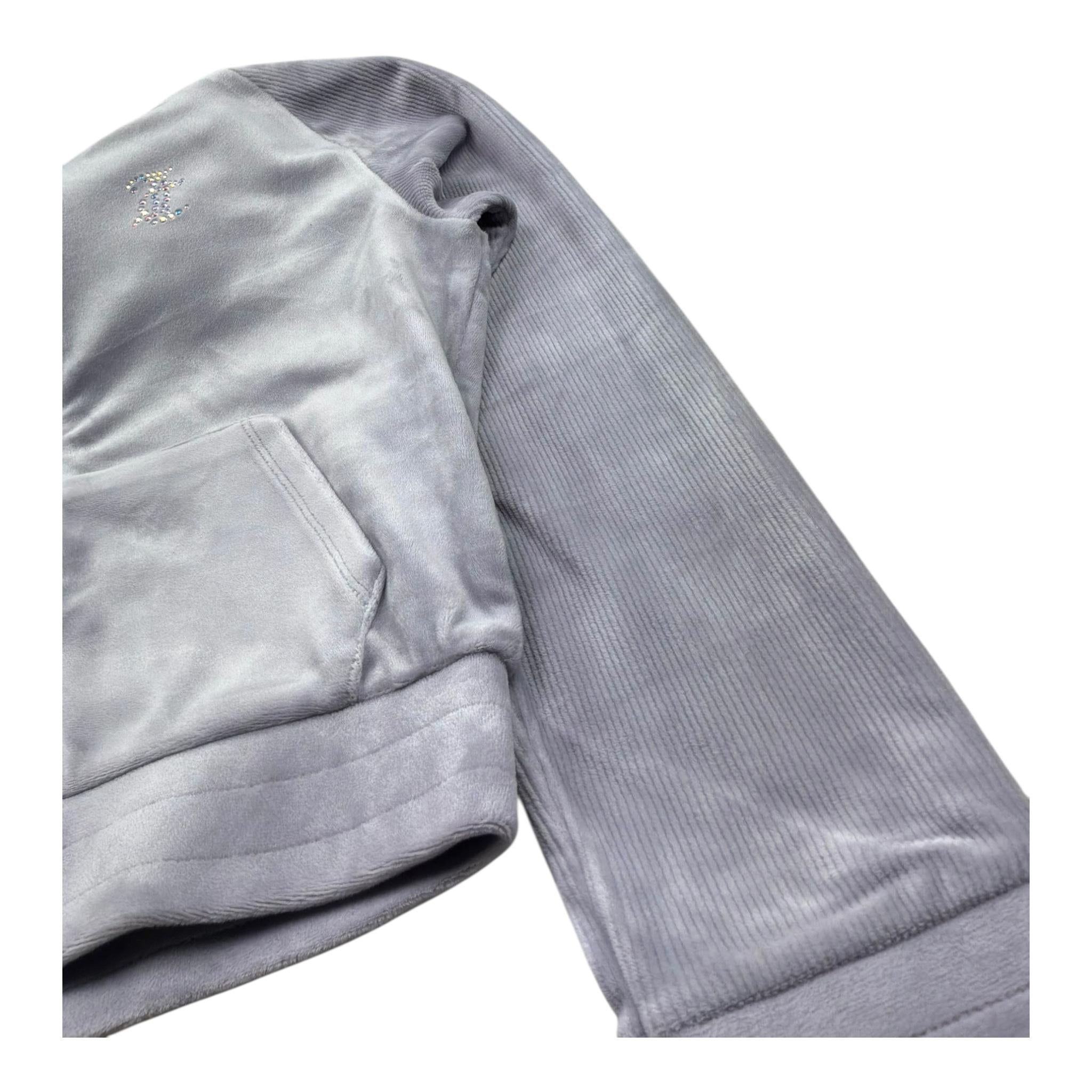 Juicy Couture Felpa Tinta Unita con Zip E Cappuccio per Bambina JBX6604 LILLA JUICY COUTURE 