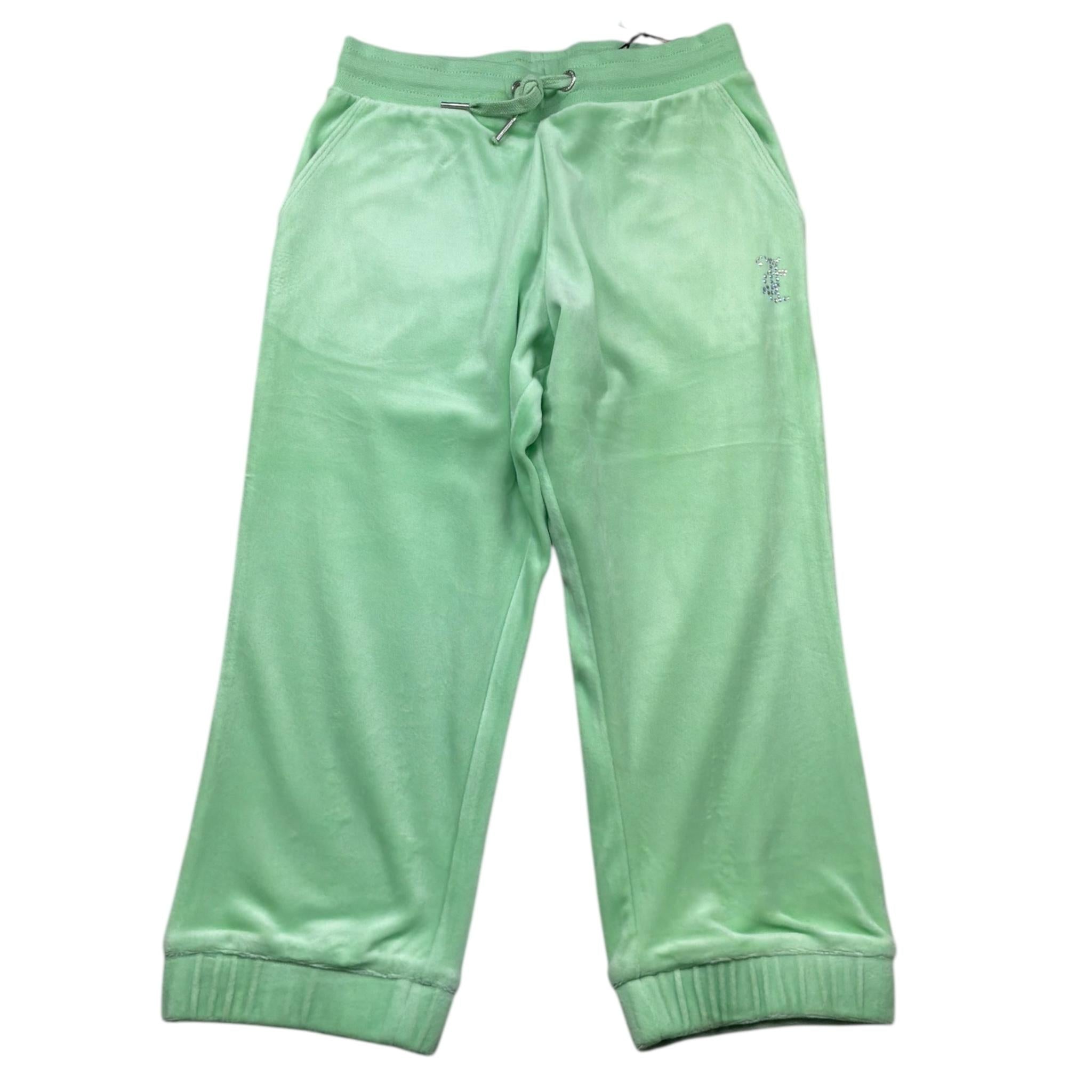 Juicy Couture Pantalone Tinta Unita In Velluto  per Bambina JBX6497 VERDE JUICY COUTURE 