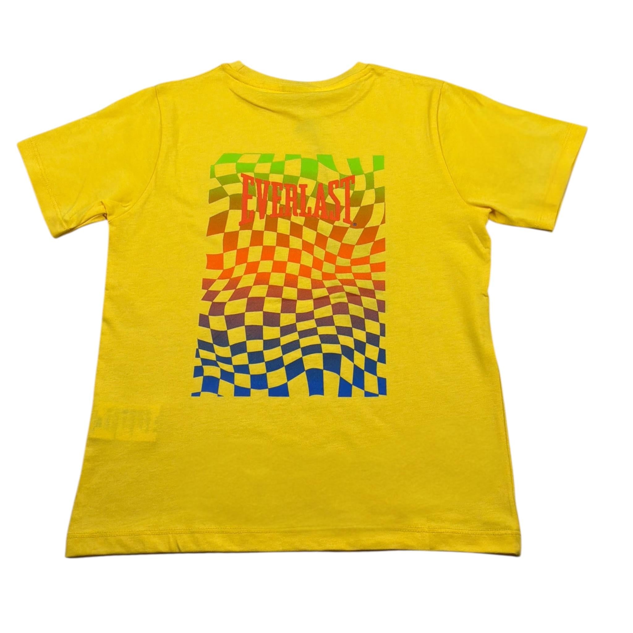 Everlast T-Shirt Girocollo tinta unita con Stampa Giallo per Bambino 00423 GIALLO EVERLAST 
