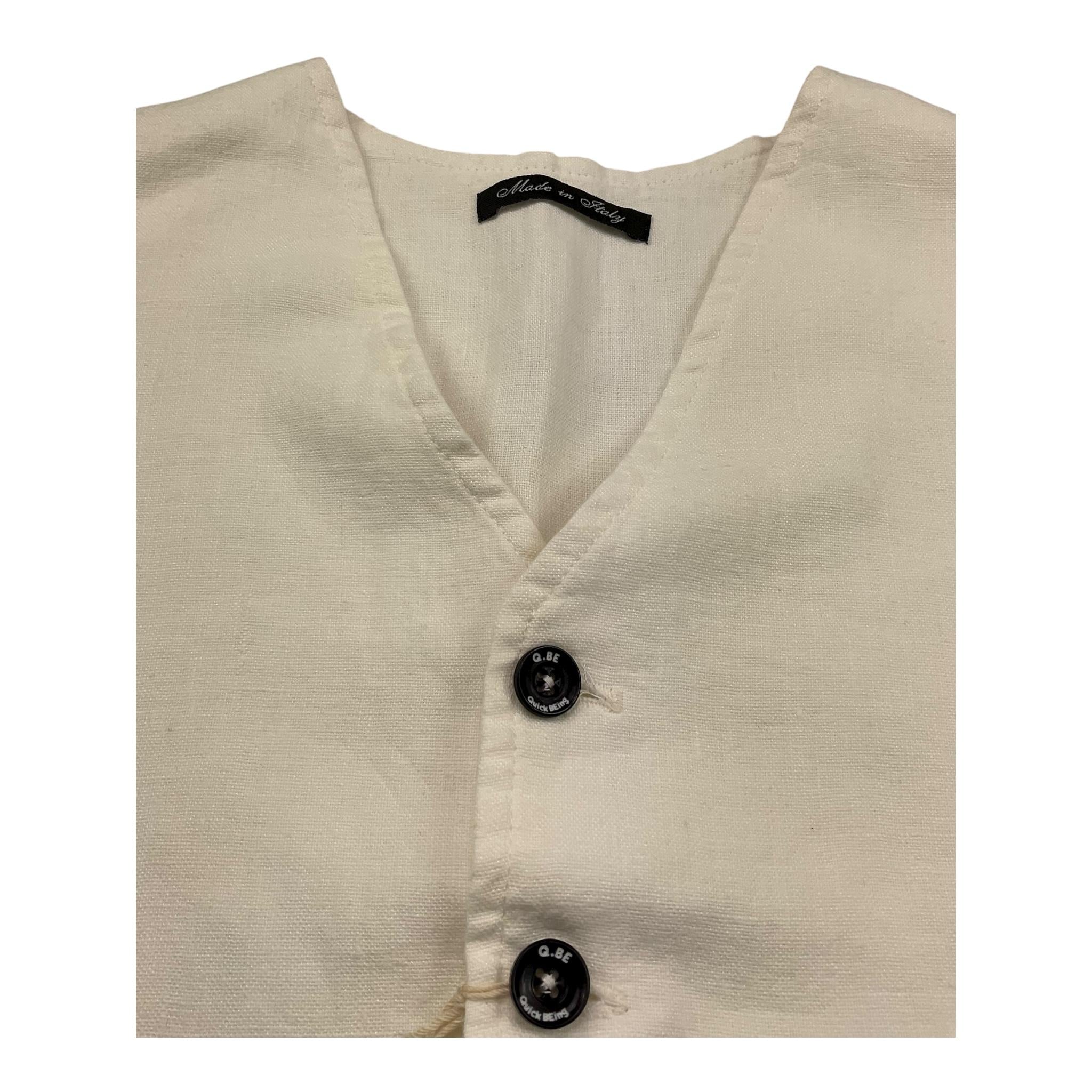 Quick Being Gilet Tinta Unita per Bambino JT1923 PANNA QUICK BEING 