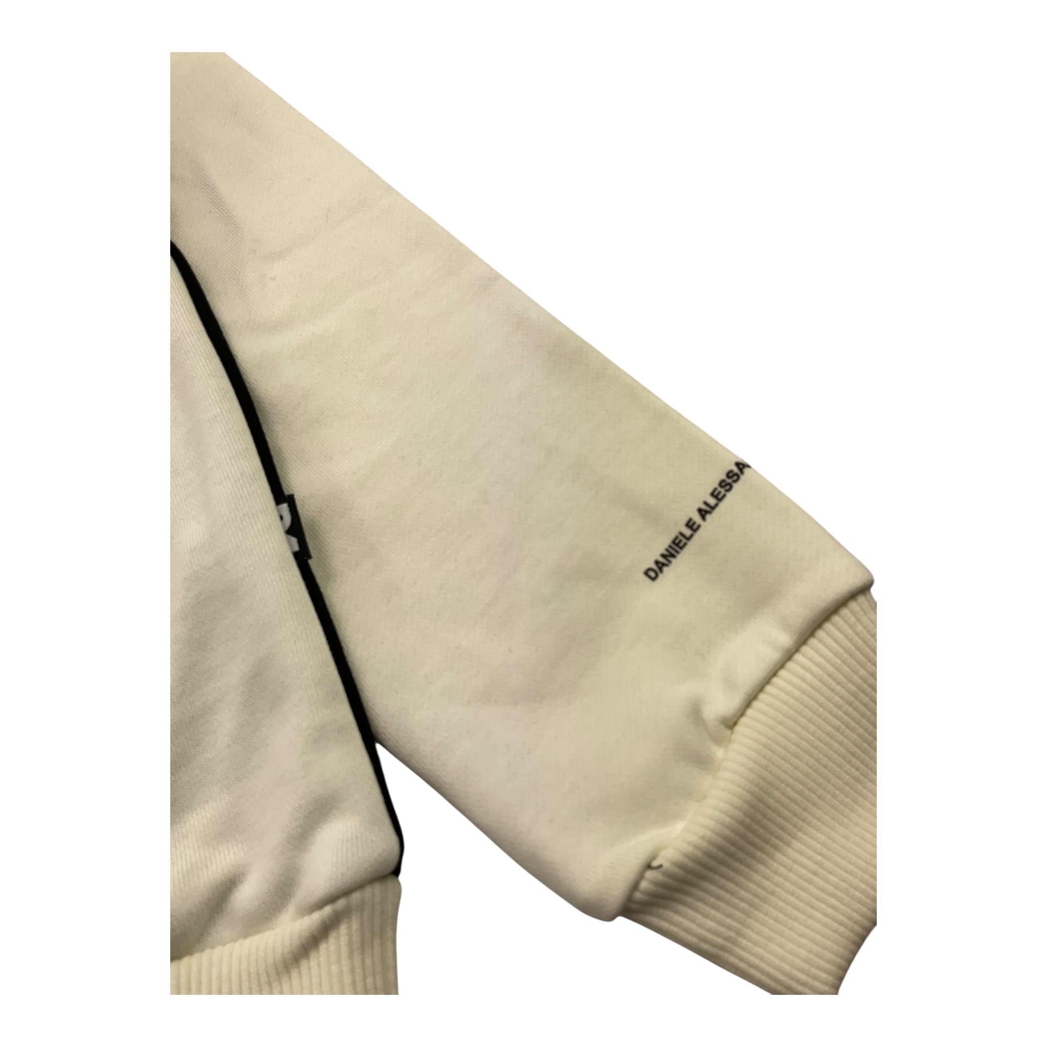 DANIELE ALESSANDRINI felpa bicolore con cappuccio e stampa Nero/bianco per Bambino 1231F00023 NERO/BIANCO DANIELE ALESSANDRINI 