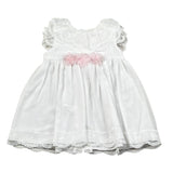 Granlei Abito Tinta Unita con Ricami per Neonata 125185 BIANCO GRANLEI 