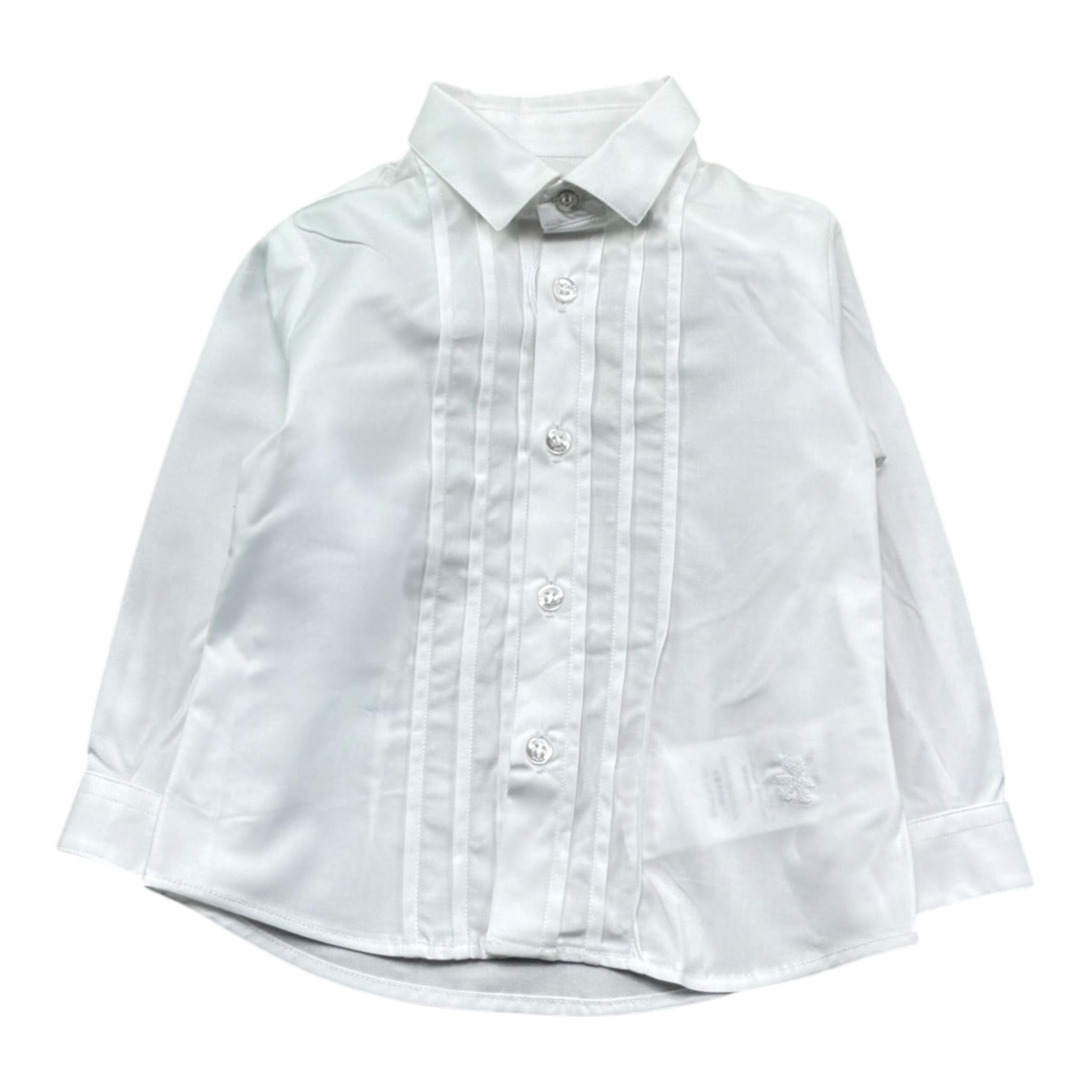 Le Bebe' Camicia Manica Lunga Tinta Unita per Neonato LBB5353 BIANCO LE BEBE' 