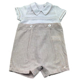 Le Bebe Pagliaccetto Mezza Manica Bicolore per Neonato LBB5373 BIANCO/BEIGE LE BEBE 