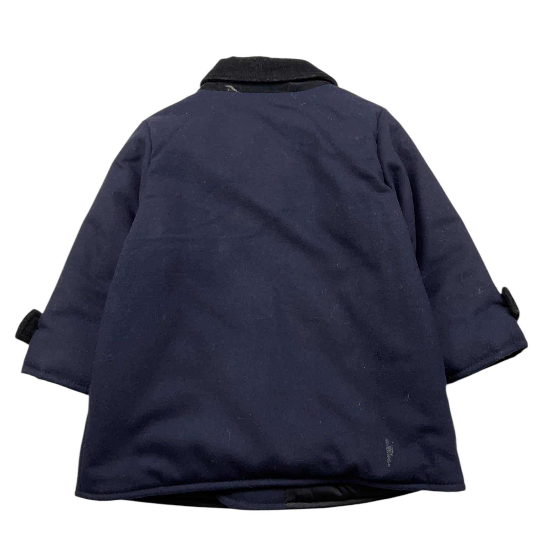 LA STUPENDERIA cappotto tinta unita doppiopetto Blu per Neonato CPST BLU LA STUPENDERIA 