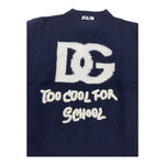 DOLCE & GABBANA maglia girocollo tinta unita con ricamo logo Blu per Bambino L5KWJ6 BLU DOLCE & GABBANA 