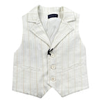 Emanuel Pris Gilet Tinta Unita con Fantasia per Bambino EPC2090B PANNA EMANUEL PRIS 