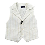 Emanuel Pris Gilet Tinta Unita con Fantasia per Bambino EPC2090B PANNA EMANUEL PRIS 