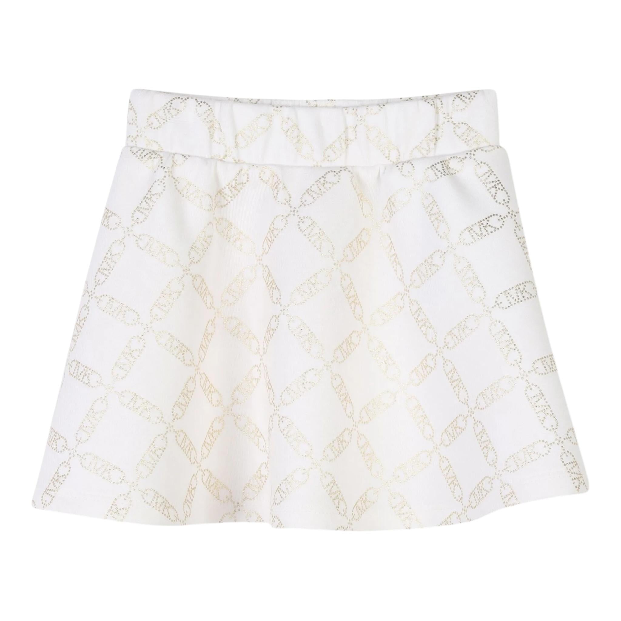 Michael Kors Completo 2 Pezzi Felpa-Gonna tinta unita Panna per Bambina R30306J PANNA MICHAEL KORS 