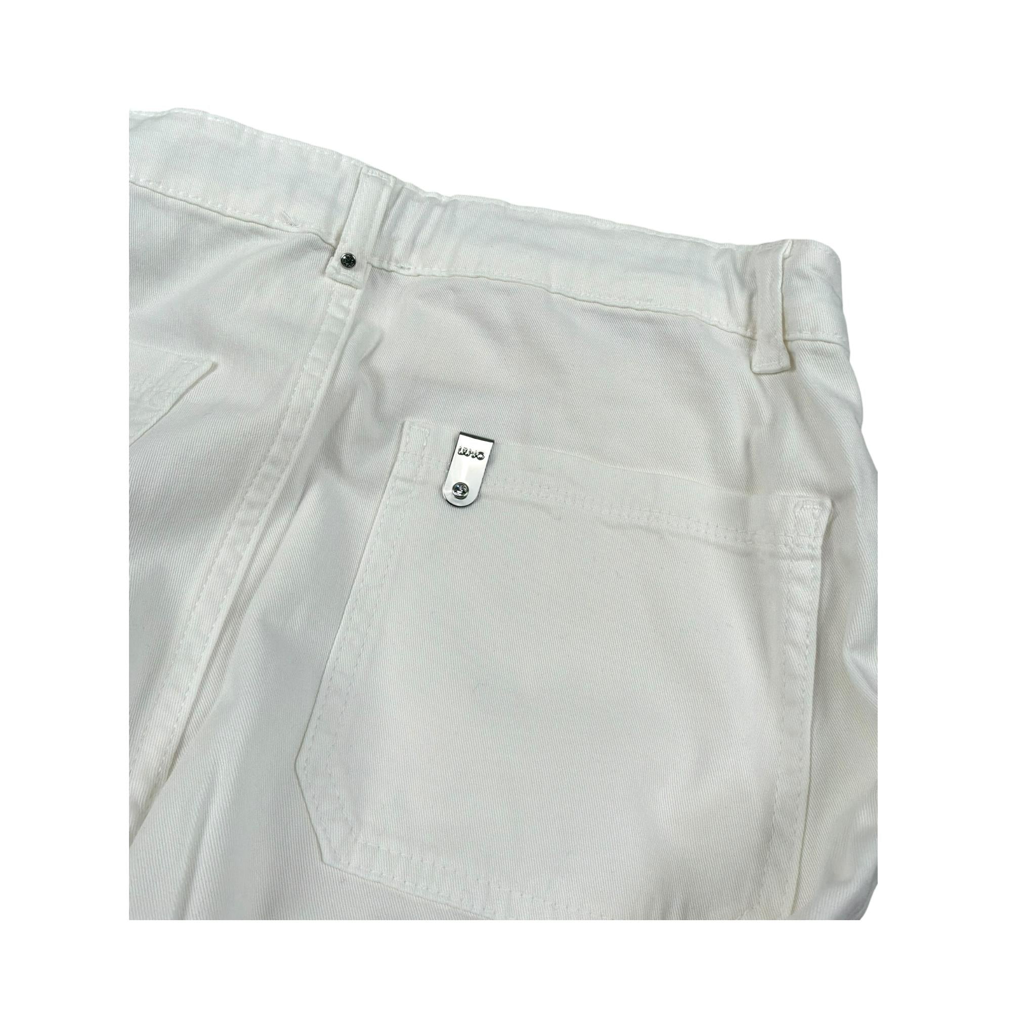 Liu Jo Jeans Tinta Unita Modello Palazzo per Bambina GA5091 BIANCO LIU JO 