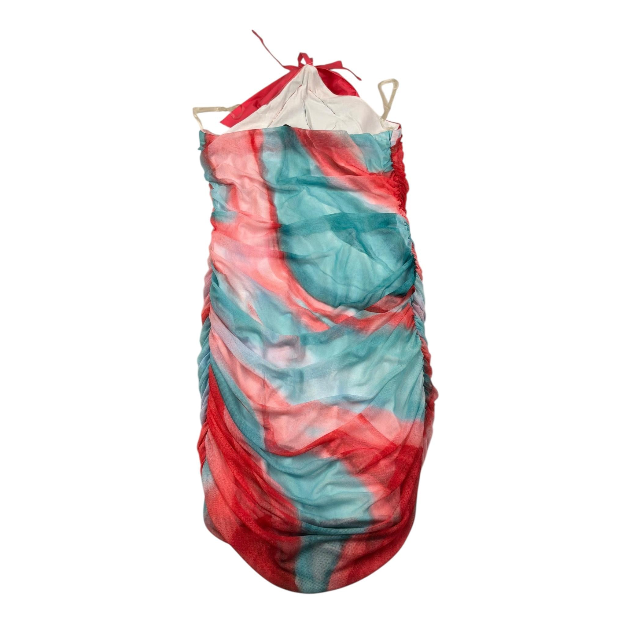 Naice Abito Bicolore Traforato per Bambina 27140 MULTICOLOR NAICE 