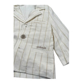 Mini Banda Giacca Tinta Unita Fantasia A Righe per Neonato 38686 PANNA MINI BANDA 