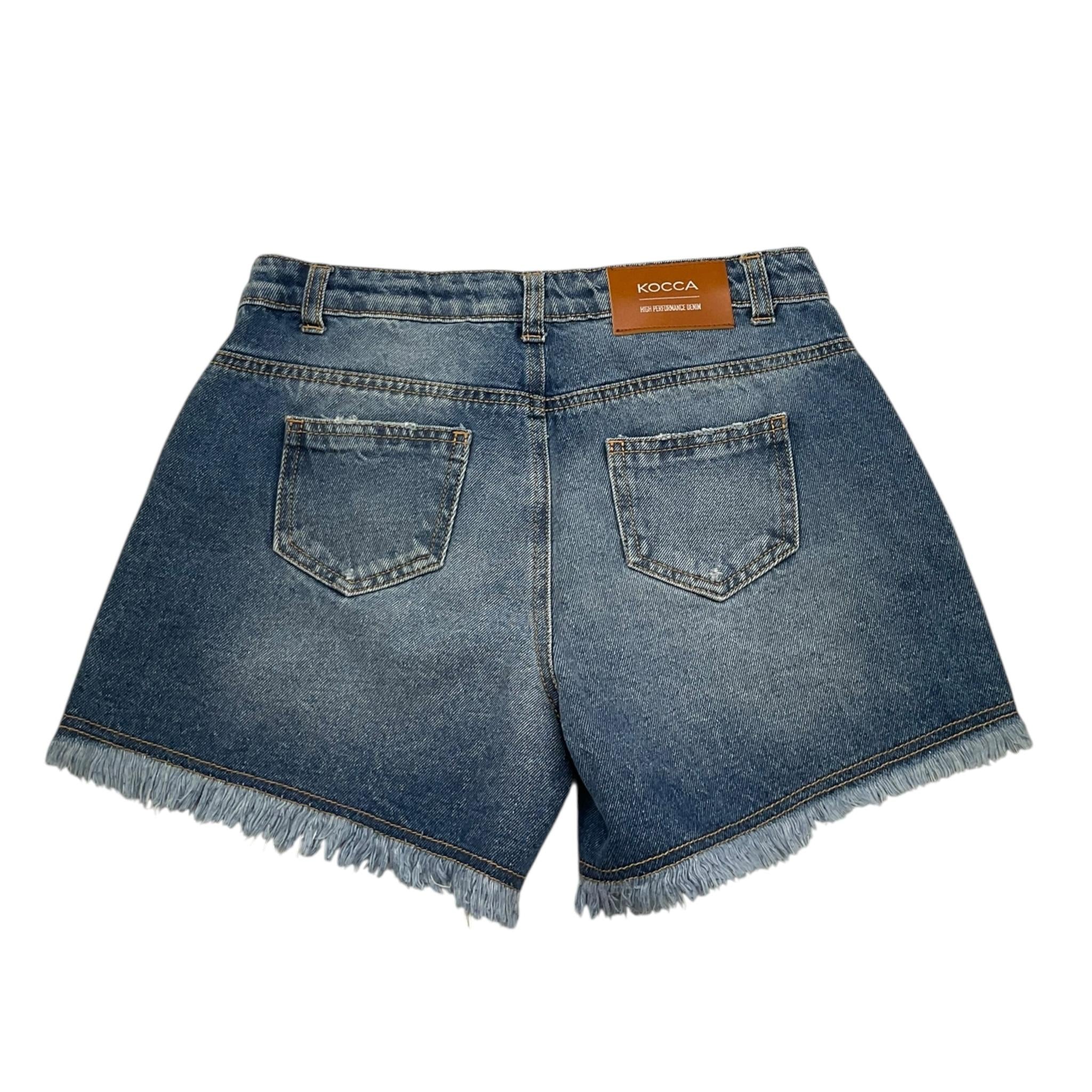 Kocca Short In Denim Tinta Unita con Strappiblu per Bambina MUMRIK BLU Kocca 
