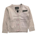 JOHN RICHMOND cardigan tinta unita con stampa Fango per Neonata RIA25023CD FANGO JOHN RICHMOND 