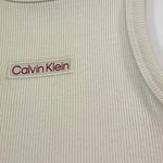 Calvin Klein Abito Tinta Unita Giromanica con Logo per Bambina IG0IG02906 PANNA CALVIN KLEIN 