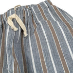 Petit Indi Pantalone Tinta Unita con Fantasia A Righe per Bambino SS25BK8229X BLU PETIT INDI 
