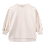 Dou Dou Felpa Chiusa Girocollo Tinta Unita per Bambina DW4A30 PANNA DOU DOU 