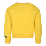 MOSCHINO maglia gircollo tinta unita con smile Gialla per Bambina HDW028 GIALLO MOSCHINO 