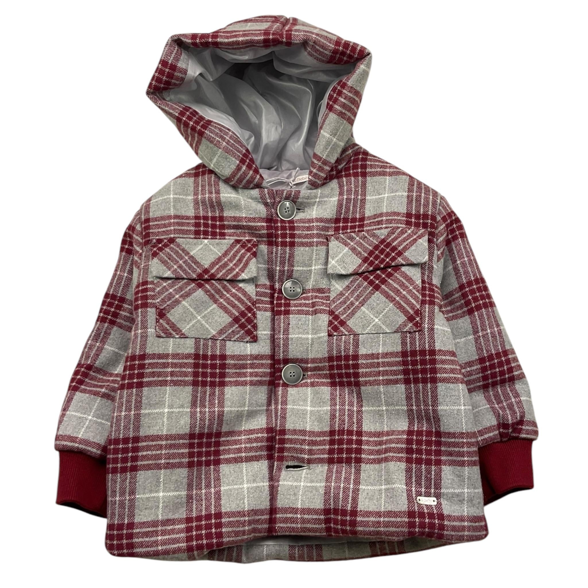 LE BEBE' cappotto con cappuccio fantasia scozzese Grigio per Neonato LBB5202 GRIGIO LE BEBE' 