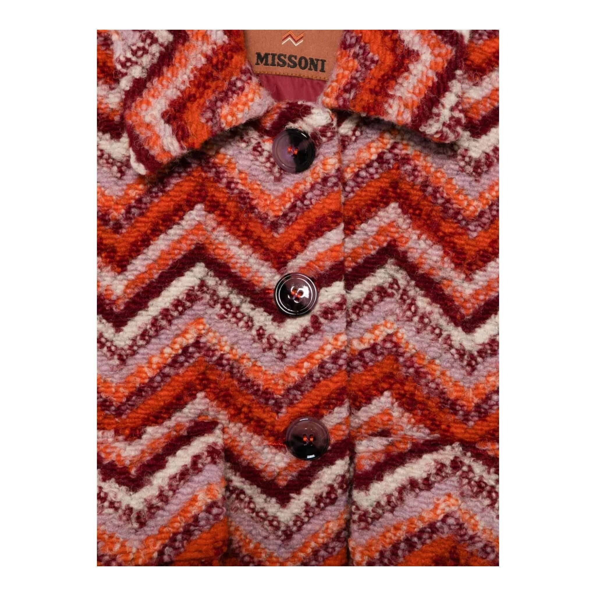 MISSONI cappotto tinta unita con bottoni e fantasia Arancione per Bambina MV24A30 ARANCIONE MISSONI 