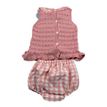 Juliana Completo 2 Pezzi Canotta In Maglia-Culotte per Neonata 25077 ROSA JULIANA 