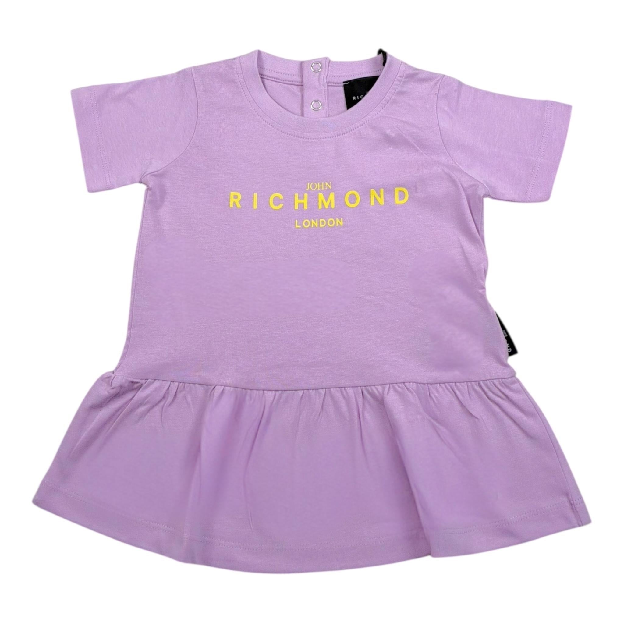 John Richmond Abito Tinta Unita con Stampa per Neonata RIP25005VE LILLA JOHN RICHMOND 