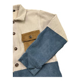 NEVER TOO camicia manica unga tricolore Panna per Bambino MT2218B PANNA NEVER TOO 