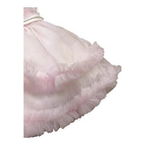 La Sartoria Dei Piccoli Abito Cerimonia Giromanica Tinta Unita con Tulle per Neonata L038 ROSA LA SARTORIA DEI PICCOLI 