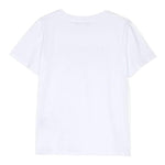 Balmain T-Shirt Girocollo Tinta Unita con Stampa per Bambino BT8P41 BIANCO BALMAIN 