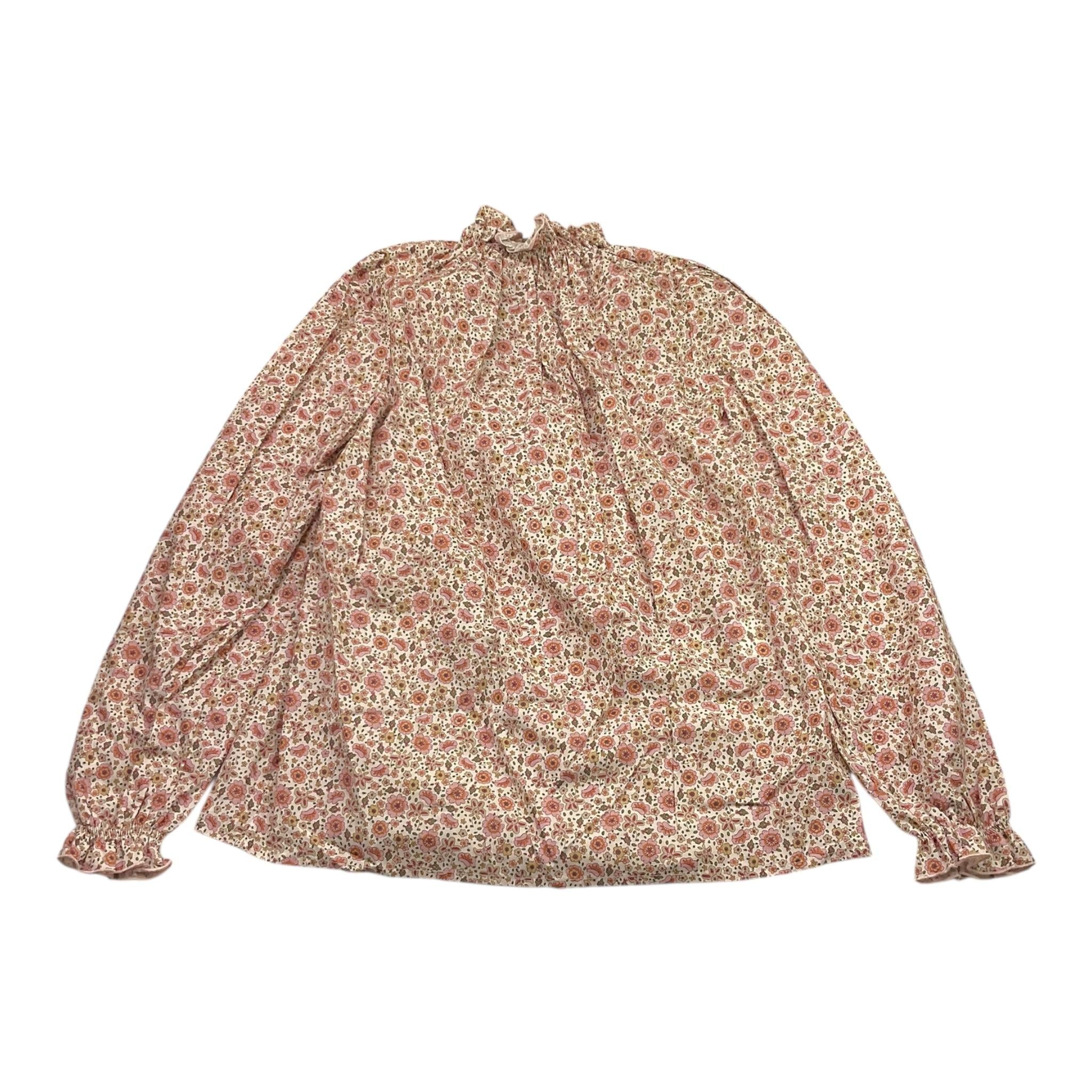 LA STUPENDERIA camicia tinta unita con fantasia fiori Rosa per Bambina TJCM82 ROSA LA STUPENDERIA 