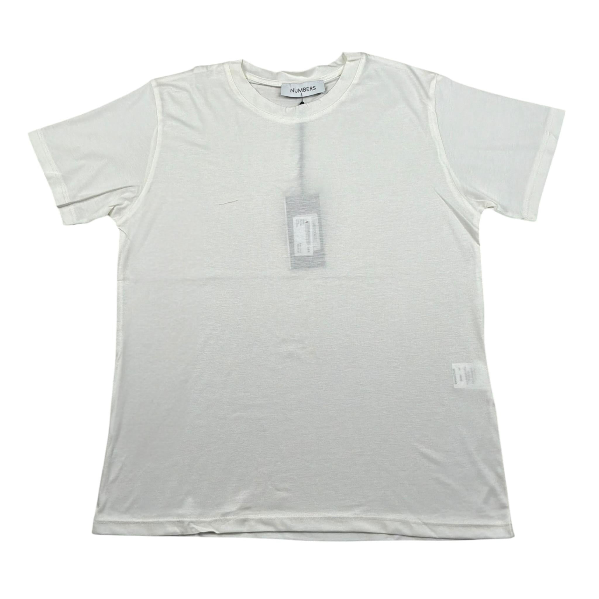 Numbers T-Shirt Girocollo Tinta Unita per Bambino NU02 PANNA NUMBERS 